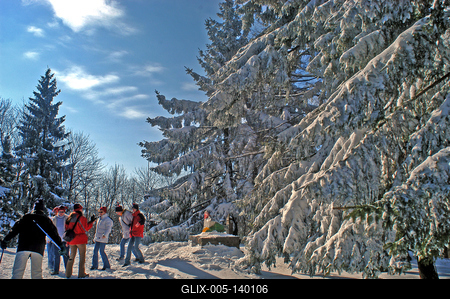 Téli táj Kékestetőn-stock-foto