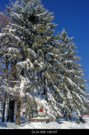 Téli táj Kékestetőn-stock-foto