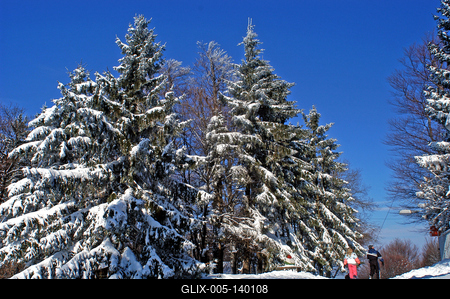 Téli táj Kékestetőn-stock-foto