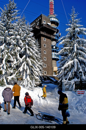 Téli táj Kékestetőn-stock-foto