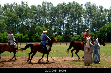 Lovasbemutató Ópusztaszeren-stock-foto