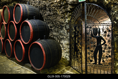 A Rákóczi pince Tokajban-stock-foto