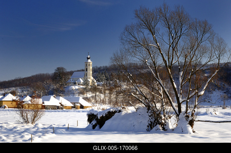 Cserhátsurány mûemlék templom-stock-foto