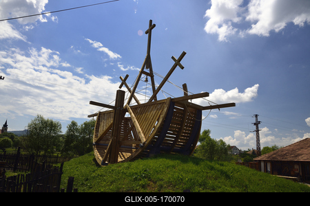 Terény község a Csehátban-stock-foto