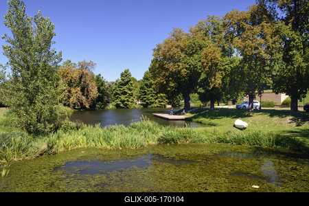 Dunasziget település a Szigetközben-stock-foto