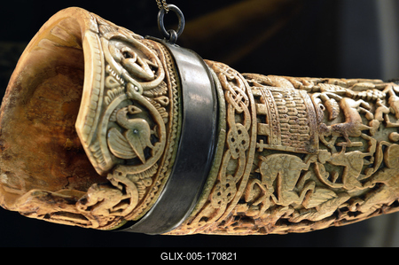 Lehel kürje a jászberényi múzeumban van kiállítva-stock-foto