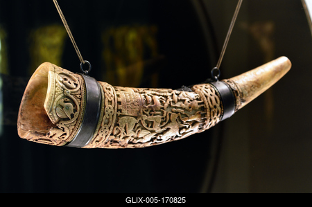 Lehel kürje a jászberényi múzeumban van kiállítva-stock-foto