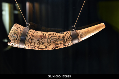 Lehel kürje a jászberényi múzeumban van kiállítva-stock-foto