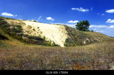 Homokbuckák a Kiskunságban-stock-foto