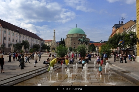 Pécs - Széchenyi tér-stock-foto