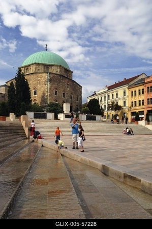 Pécs - Széchenyi tér-stock-foto
