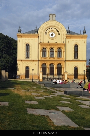 Pécsi zsinagóga-stock-foto