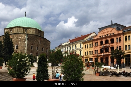 Pécs - Széchenyi tér-stock-foto