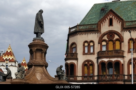Pécs - Zsolnay Vilmos szobor-stock-foto