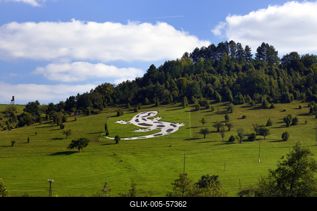 Szinpetri látképe-stock-foto