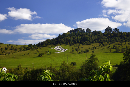 Szinpetri látképe-stock-foto