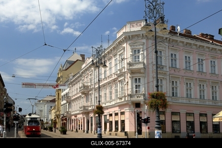 Miskolc belvárosa.-stock-foto