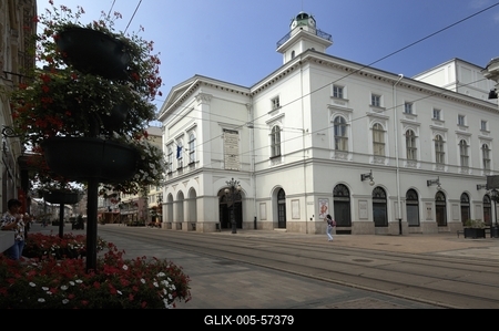 Miskolc - Nemzeti Színház-stock-foto