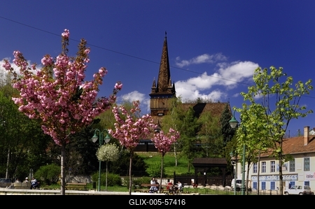 Miskolc - Deszkatemplom.-stock-foto