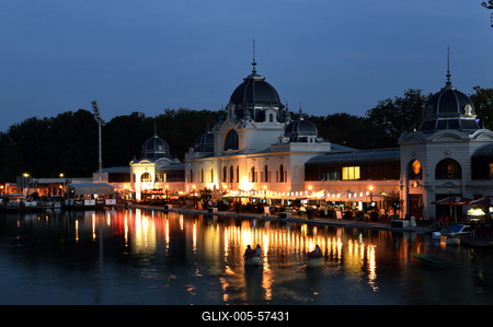 Budapest, Városligeti tó-stock-foto