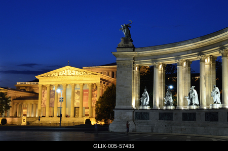 Budapest, Hősök tere-stock-foto