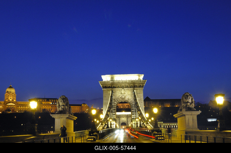 Budapest, Széchenyi lánchíd-stock-foto