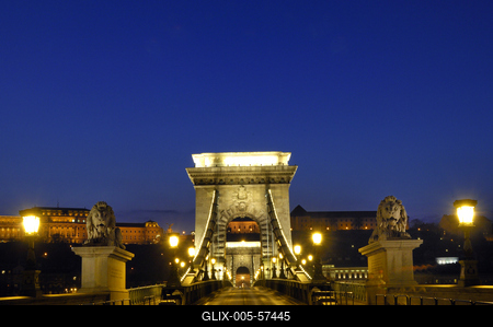 Budapest, Széchenyi lánchíd-stock-foto