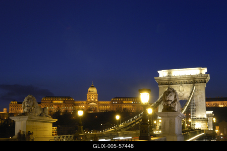Budapest, Széchenyi lánchíd-stock-foto