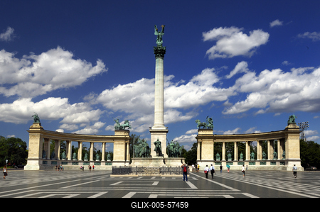Budapest, Hősök tere-stock-foto