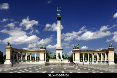 Budapest, Hősök tere-stock-foto