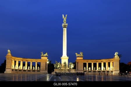 Budapest, Hősök tere-stock-foto