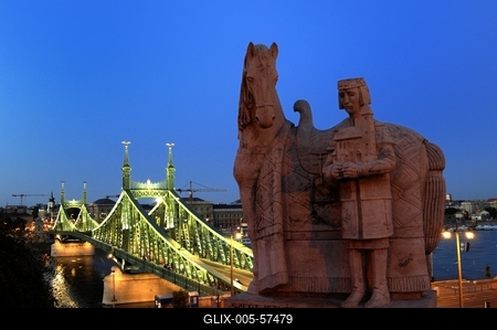 Budapest, Szent István király szobra-stock-foto