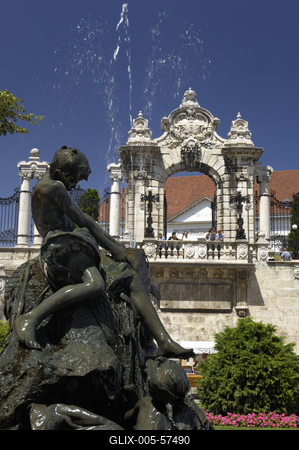 Budapest, Budai Vár (Budavári Palota)-stock-foto