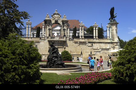 Budapest, Budai Vár (Budavári Palota)-stock-foto