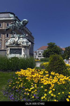 Budapest, Budai Vár (Budavári Palota)-stock-foto