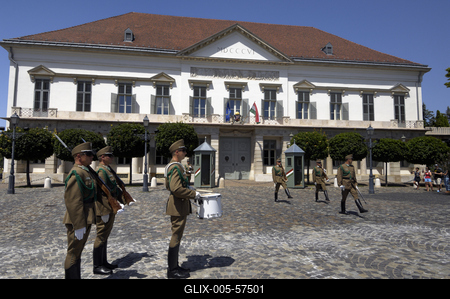 Budapest, Sándor-palota-stock-foto