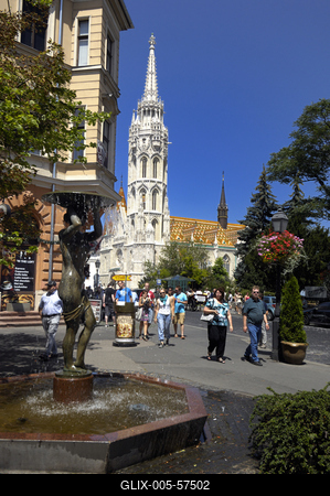 Budapest, Mátyás-templom-stock-foto