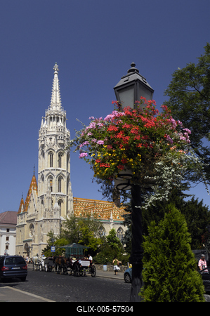 Budapest, a Mátyás-templom-stock-foto