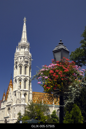 Budapest, a Mátyás-templom-stock-foto