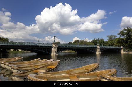 Budapest, a Városligeti tó-stock-foto