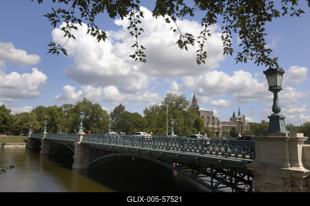 Budapest, a Városligeti tó-stock-foto