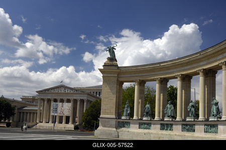 Budapest, Hősök tere-stock-foto