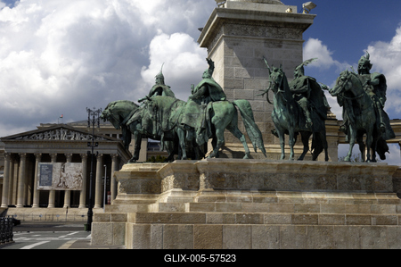 Budapest, Hősök tere-stock-foto