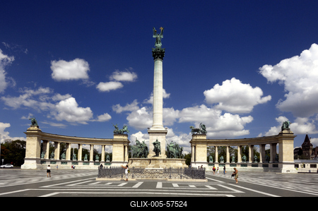 Budapest, Hősök tere-stock-foto