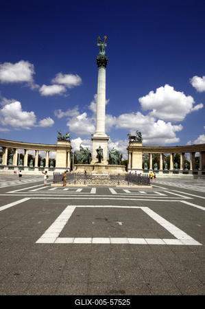 Budapest, Hősök tere-stock-foto