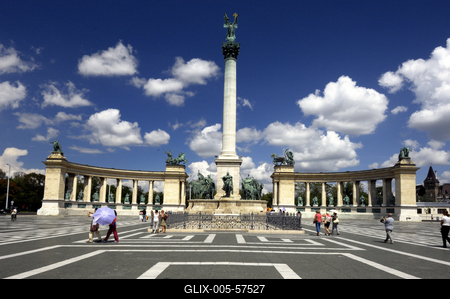 Budapest, Hősök tere-stock-foto
