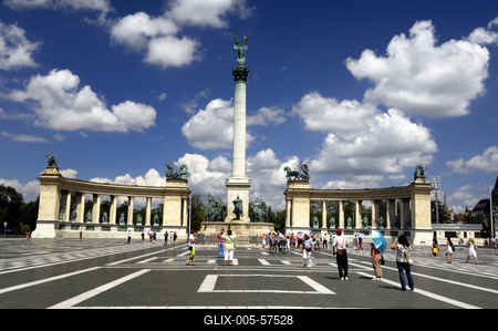 Budapest, Hősök tere-stock-foto