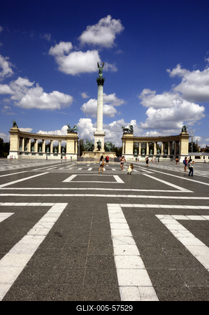 Budapest, Hősök tere-stock-foto