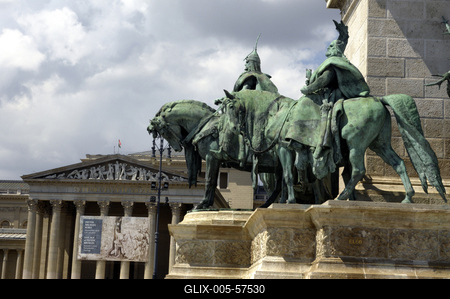 Budapest, Hősök tere-stock-foto