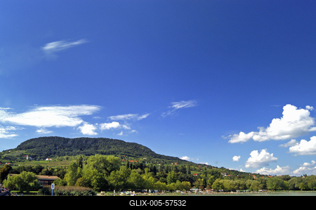 A Badacsony látképe-stock-foto